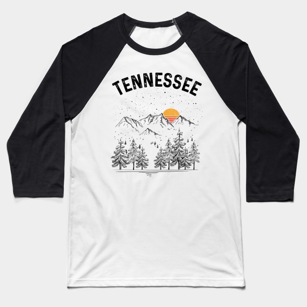 Tennessee State Vintage Retro Baseball T-Shirt by DanYoungOfficial